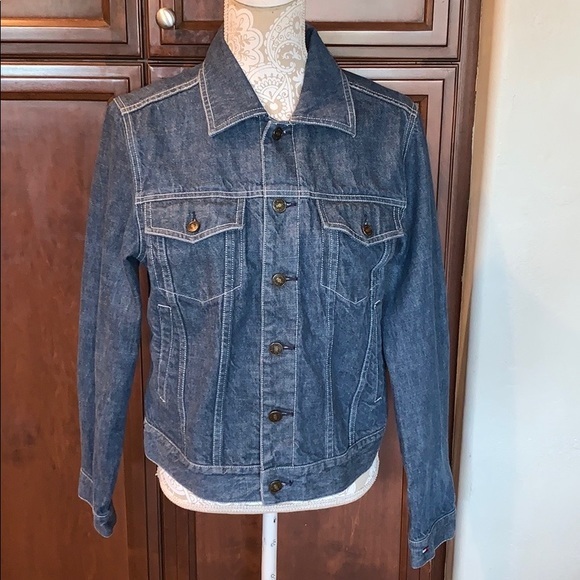 Vtg Tommy Hilfiger Regatta Nautical Jean jacket l - Picture 5 of 6